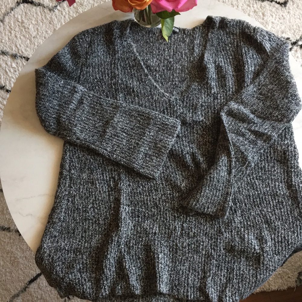 Express Knit V-Neck Sweater